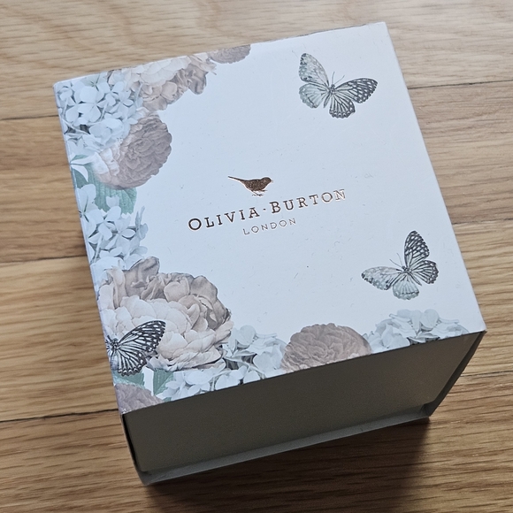 Olivia Burton Grey Rose Gold Watch with Floral Design And Hummingbird - Picture 7 of 8